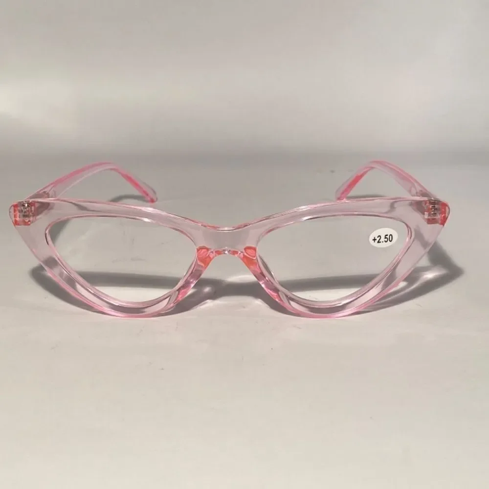 1129 Emma Cateye Reading Glasses 2.50 Clear Pink Readers NWT